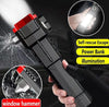 Super Bright FlashLight Torch with adjustable focus Hammer and Mobile Power Bank - Homie Mart