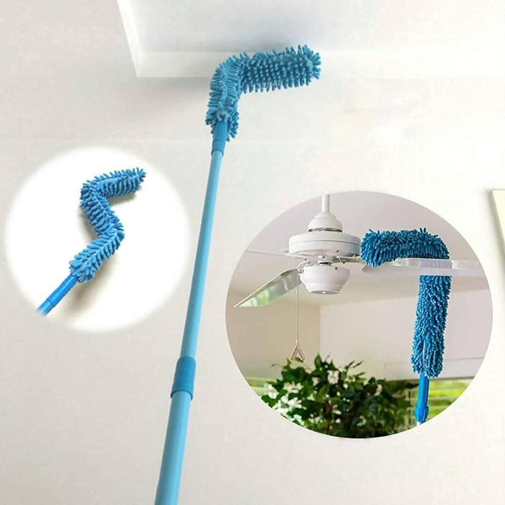 Multi-Use Flexible Micro Fiber Duster With Telescopic Stainless Steel Handle - Homie Mart