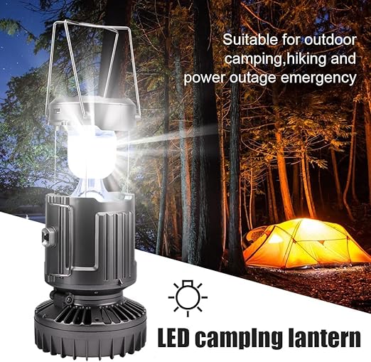 6-in-1 Portable Solar LED Lantern with Fan - Homie Mart