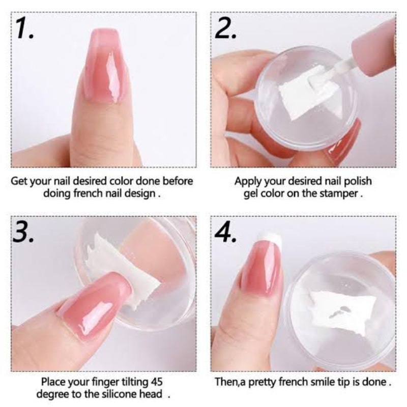 Silicone Nail Stamper (Pack of 4)