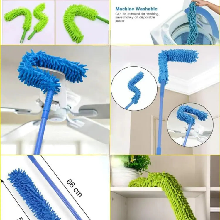 Multi-Use Flexible Micro Fiber Duster With Telescopic Stainless Steel Handle - Homie Mart