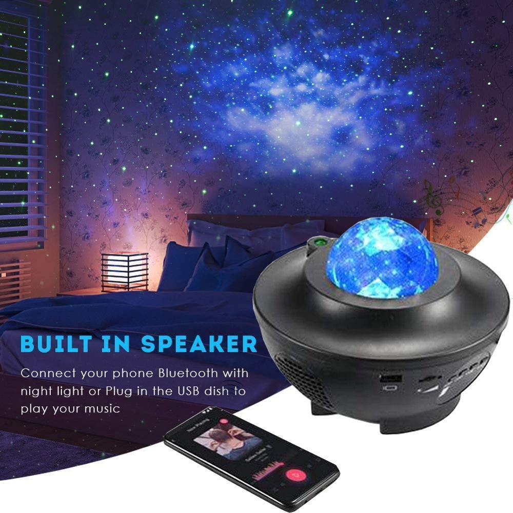 Star Projector Galaxy Night Light Projector, with Remote Control&Music Speaker, Voice Control&Timer, Starry Light Projector Bedroom/Decoration/Birthday/Party - Homie Mart