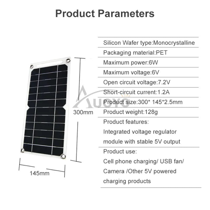 Outdoor Portable Solar Panel Power Generation System Multi-functional Power Supply Small Size Solar Panel - Homie Mart