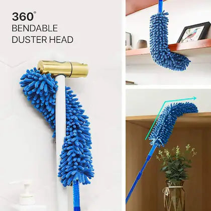 Multi-Use Flexible Micro Fiber Duster With Telescopic Stainless Steel Handle - Homie Mart