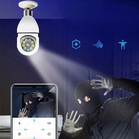 Bulb Security Wireless Camera 360°Rotational View - Homie Mart